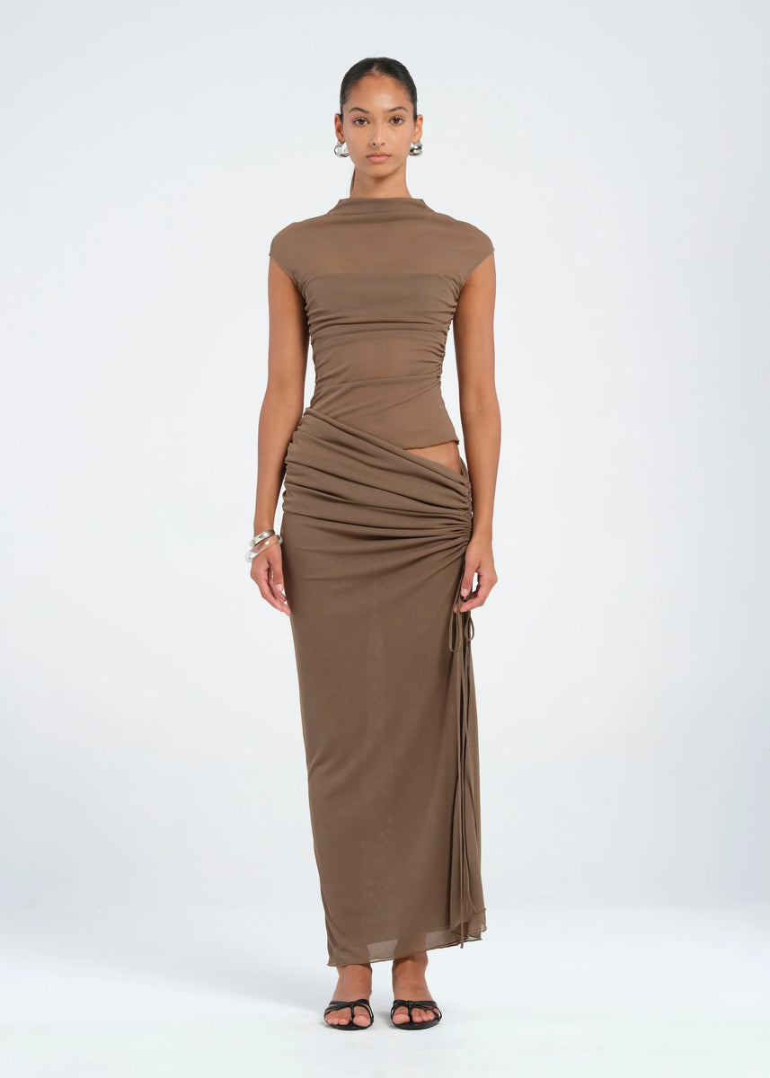 benni dress brown Royce Maxi Dress  BENNI