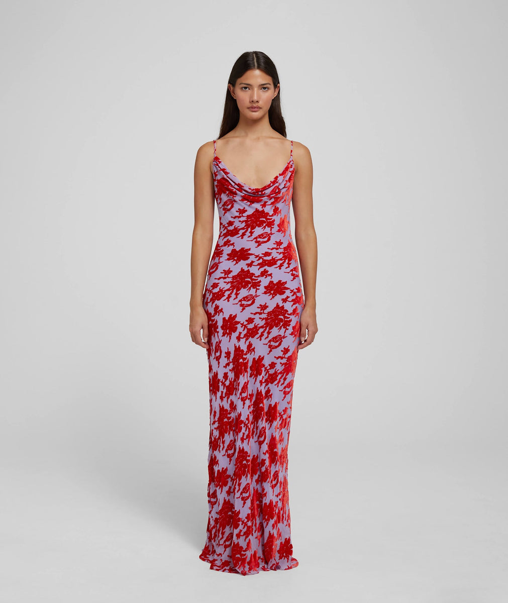strapless open back dress ATHENA RED – Canbeera Official main image 1
