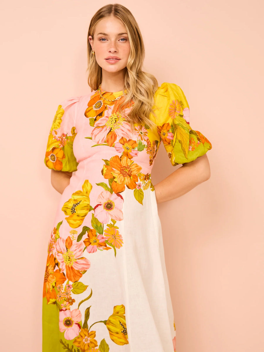 womens midi dress blue Petal and Pup Women's Archer Midi Dress