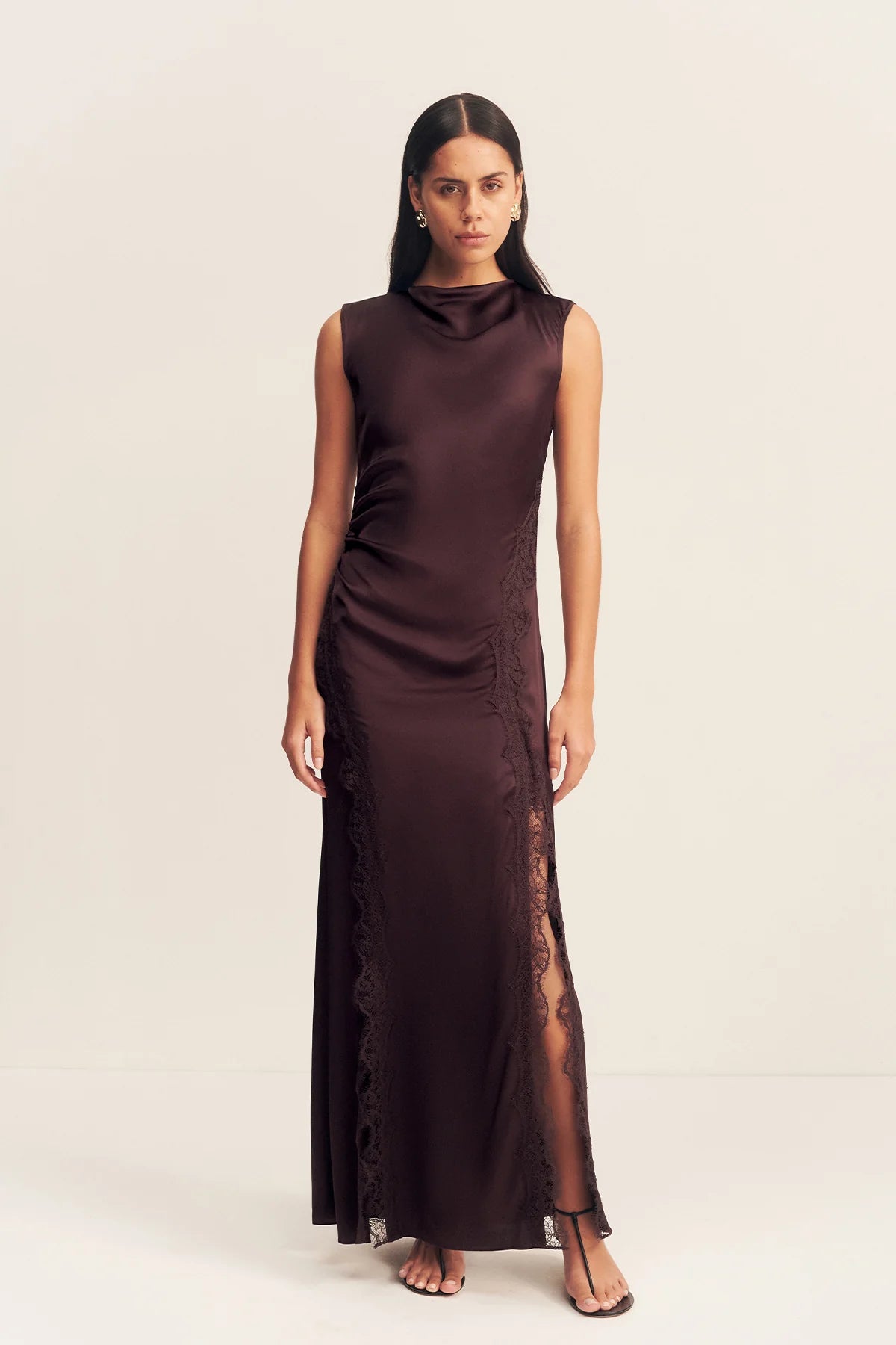 Shona Joy Allegra lace panelled maxi dress – Boutique Hire