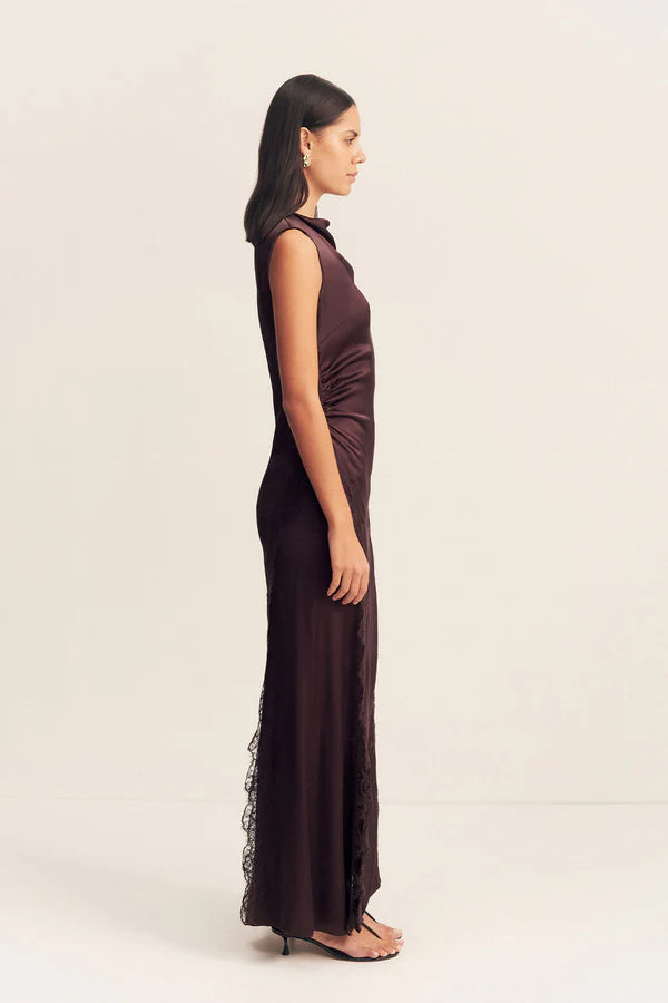 Shona Joy Allegra lace panelled maxi dress  Boutique Hire