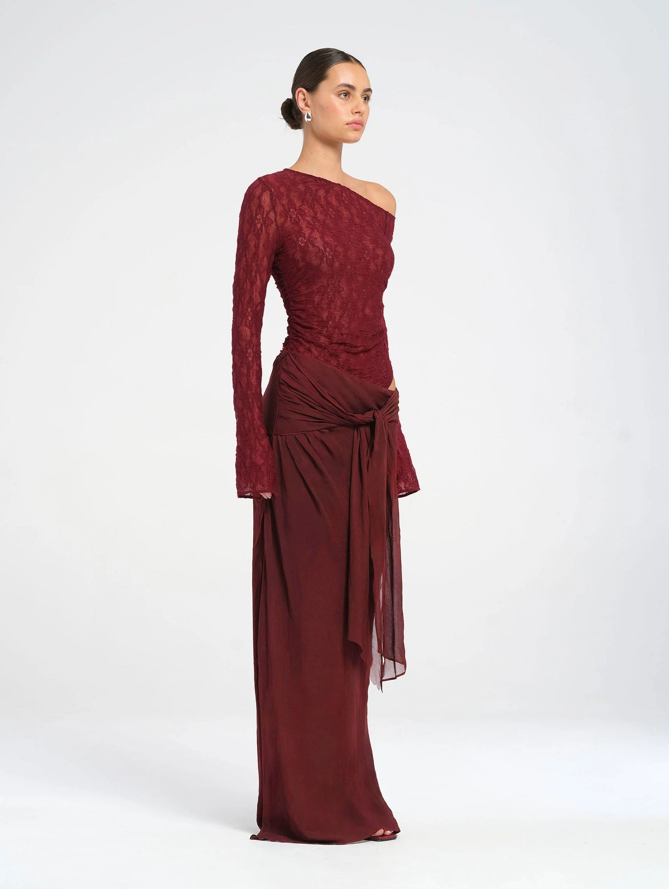 Benni Nova Maxi Dress Maroon Boutique Hire Benni Nova Maxi Dress Maroon Boutique Hire