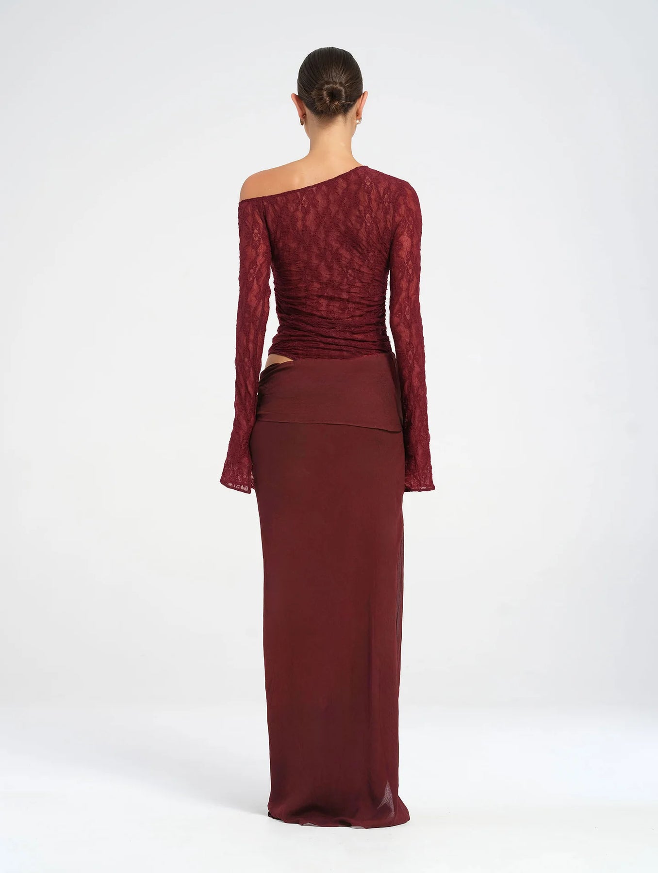 Benni Nova Maxi Dress Maroon Boutique Hire Benni Nova Maxi Dress Maroon Boutique Hire