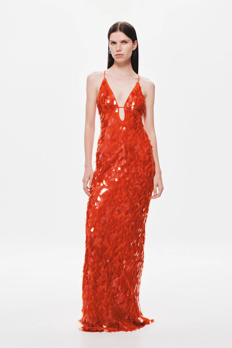 sapphire sequin maxi dress MISHA | The Sapphire Sequin Dress