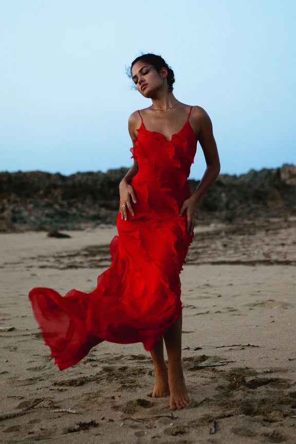 strapless open back dress Rat & Boa Cecelia Dress - Red main image 0