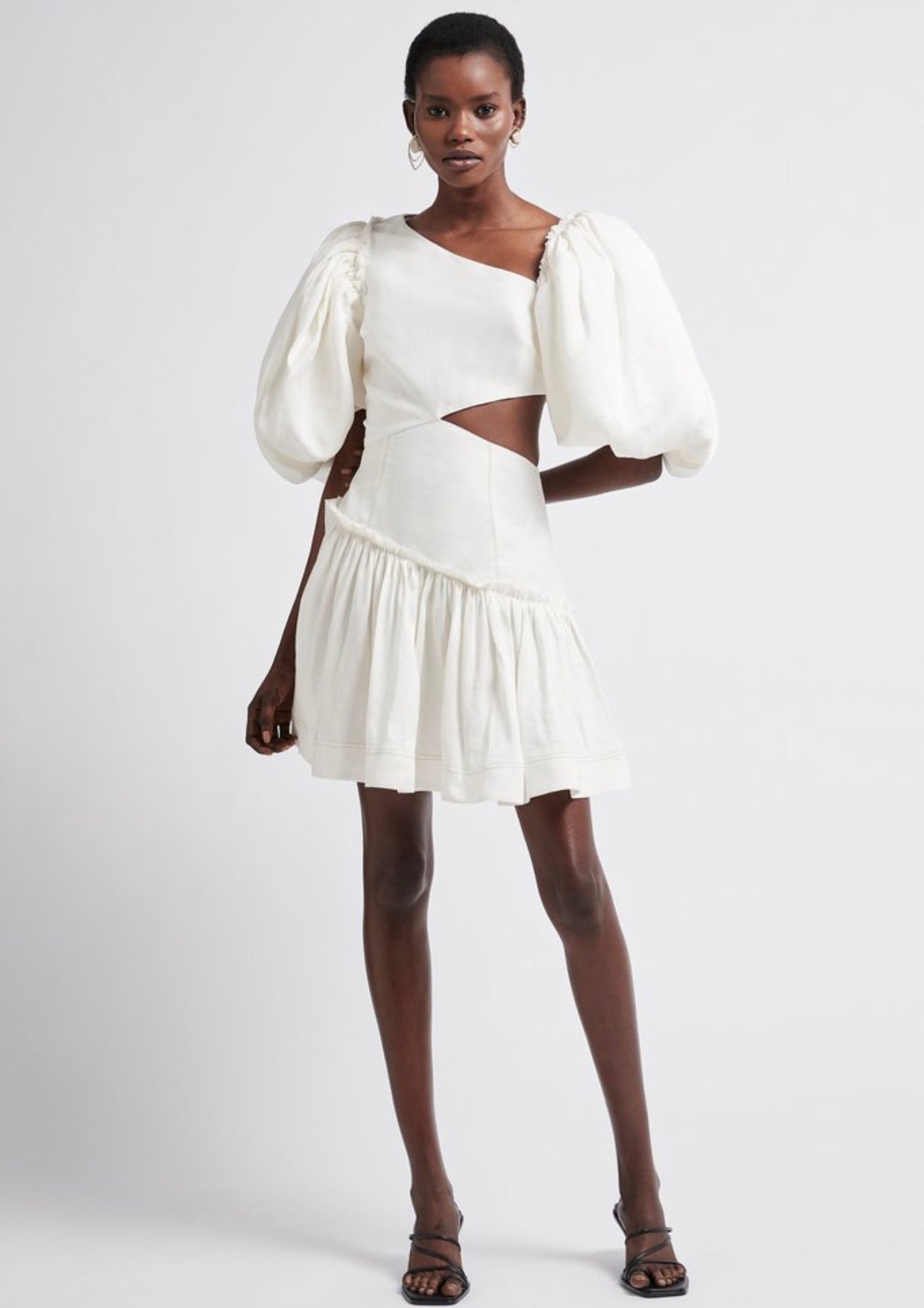 Aje Chateau Mini Dress - White – Boutique Hire